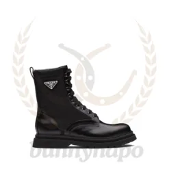 Prada Leather Combat Boots in New York